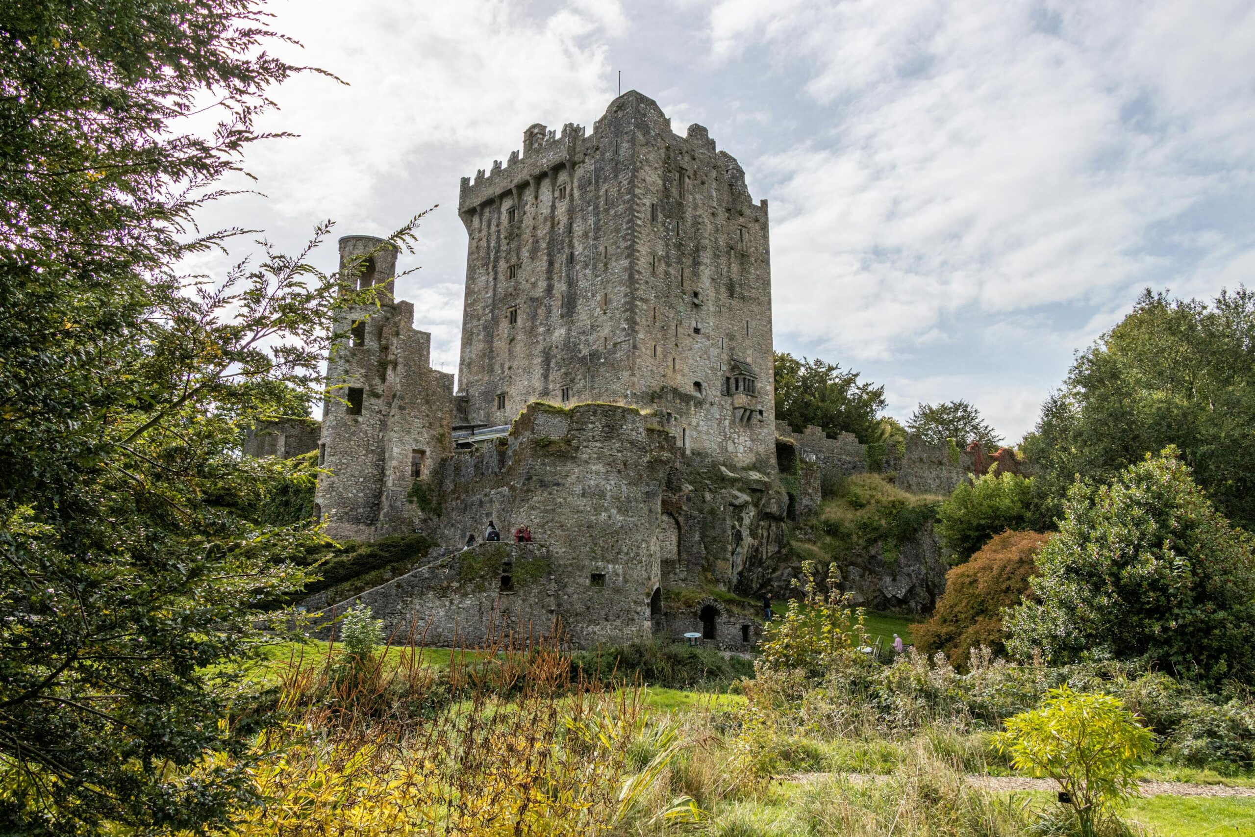 Castillo historico de Blarney rodeado de vegetacion en Cork, Irlanda