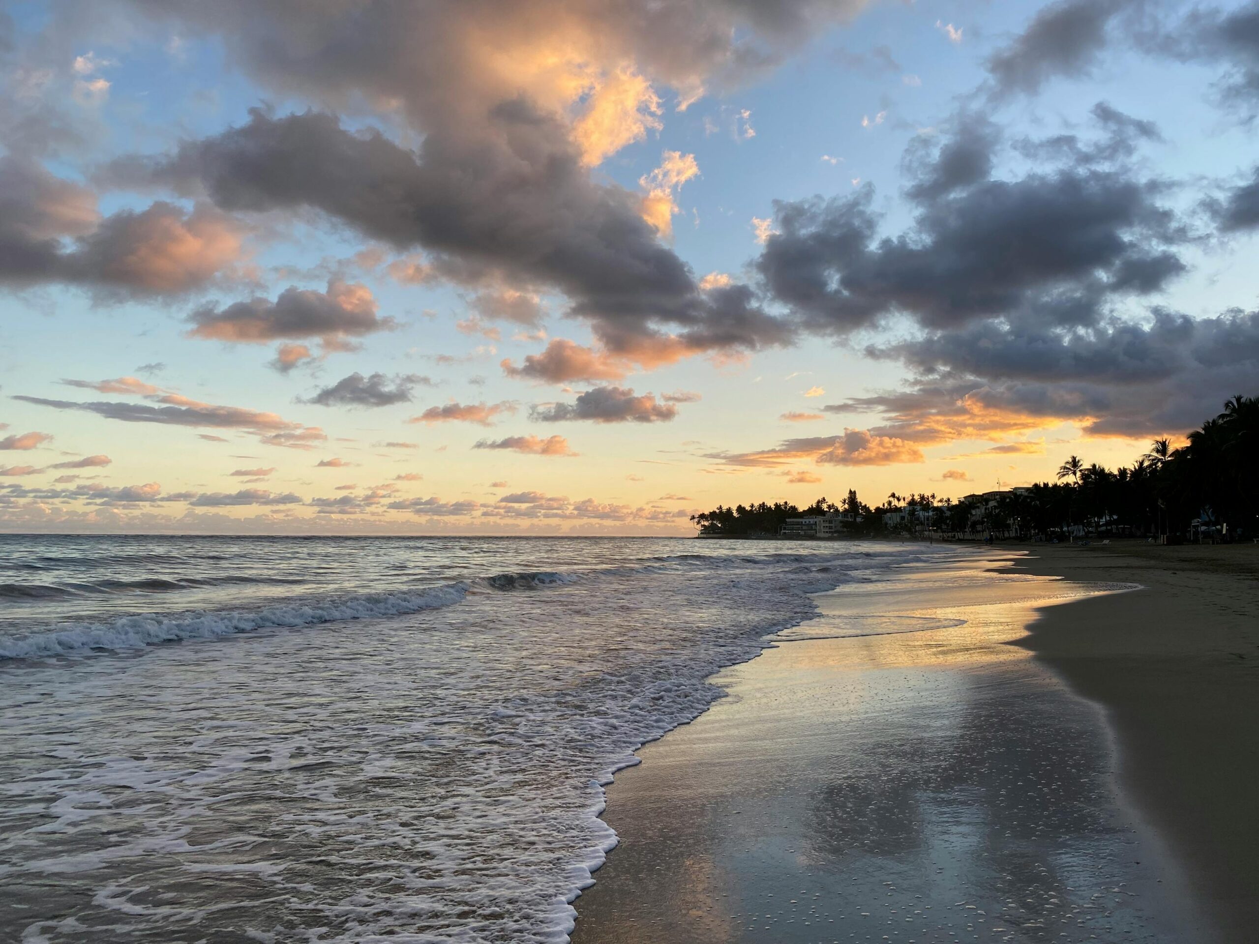 Costa de Puerto Plata, República Dominicana, con palmeras y mar Caribe