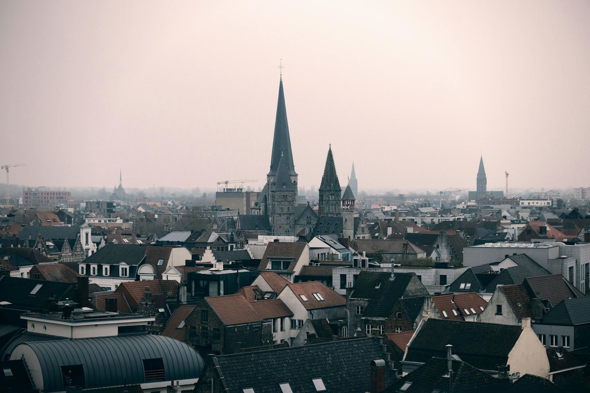 Vista del centro histórico de Gante en Bélgica