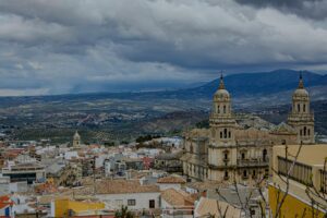Paisaje de olivares en Jaén, Andalucía interior