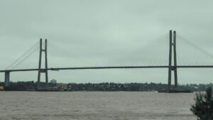 Orilla del río Paraná en Rosario, Argentina