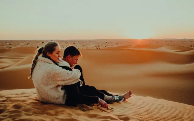 Dunas del Sahara en Túnez cerca de Tataouine