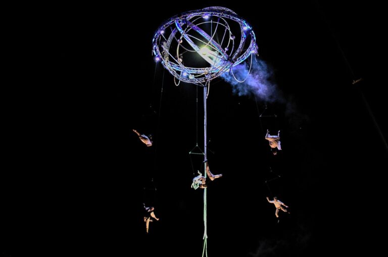 Home Elementor 5 Acróbata de circo chino realizando una proeza de equilibrio