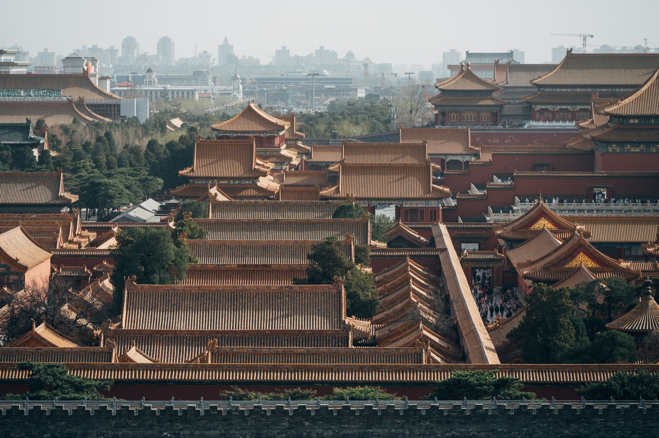 Vista aérea de la Ciudad Prohibida de Beijing en China