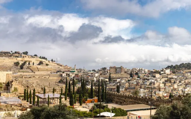 Vista panorámica del horizonte histórico de Jerusalén