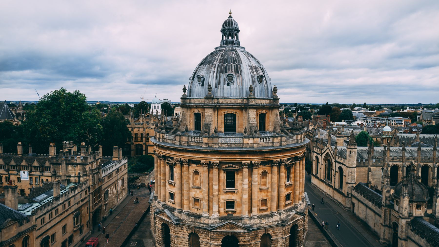 Vista aérea de la Radcliffe Camera en Oxford, Inglaterra