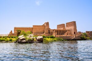 Templo de Philae a orillas del Nilo en Asumán, Egipto