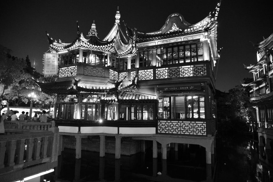 Jardín Yuyuan en Shanghái, arquitectura tradicional china