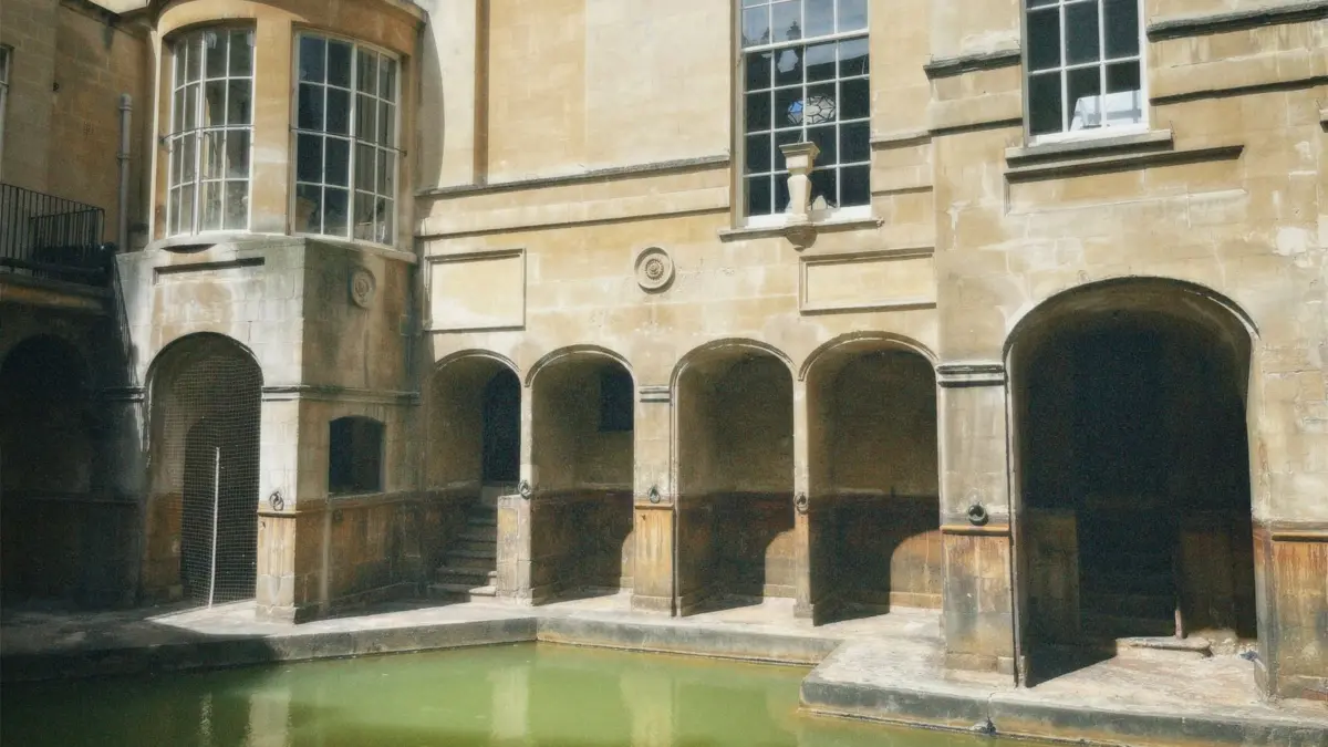 Las Termas Romanas (Roman Baths) en la ciudad de Bath, Inglaterra