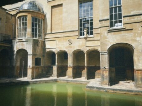 Las Termas Romanas (Roman Baths) en la ciudad de Bath, Inglaterra