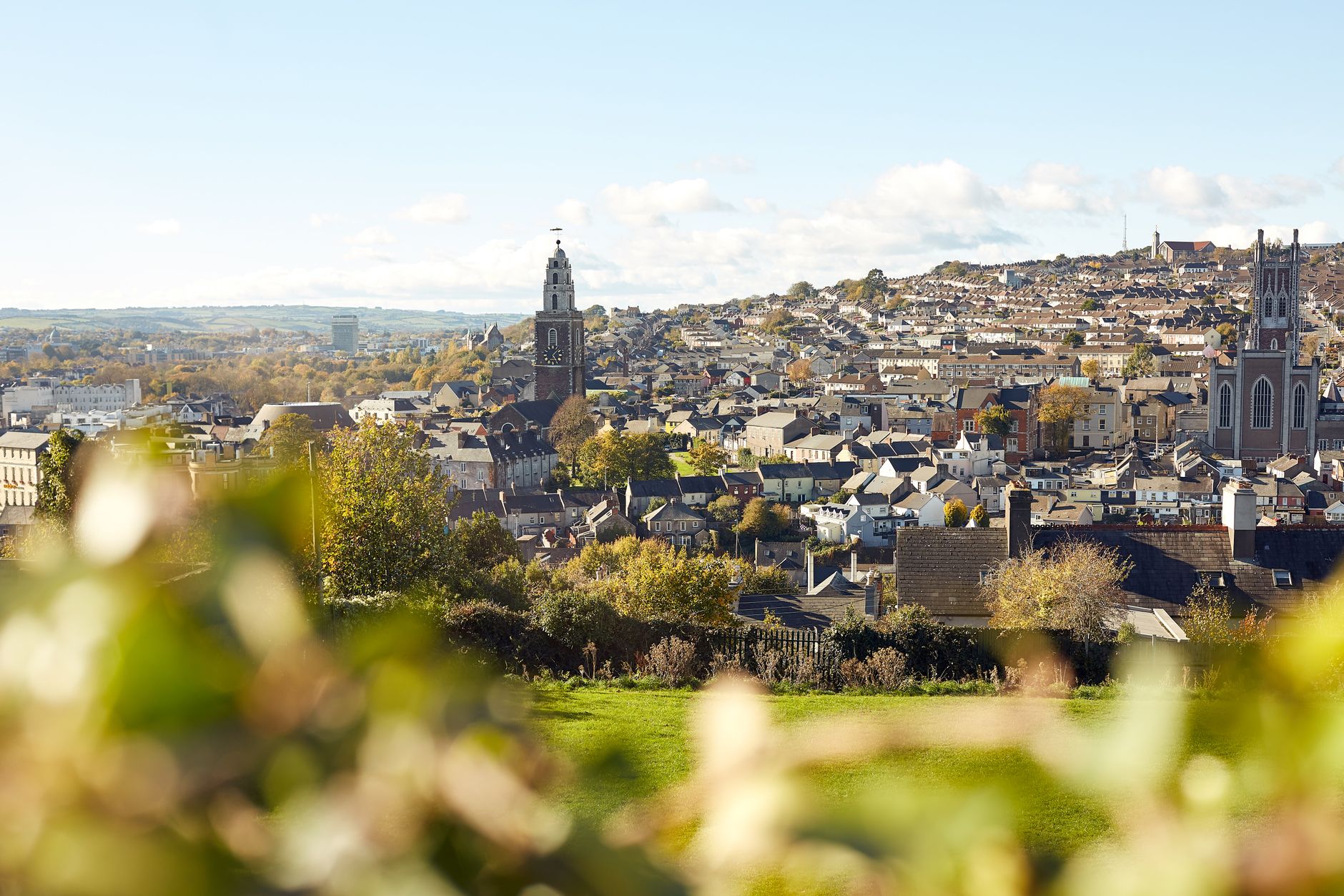Vista de la ciudad de Cork en Irlanda