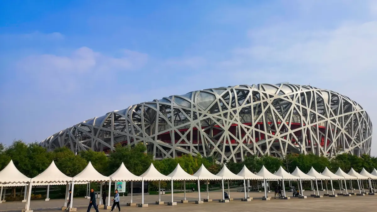 Estadio Nacional de Beijing, conocido como el Nido de Pájaro