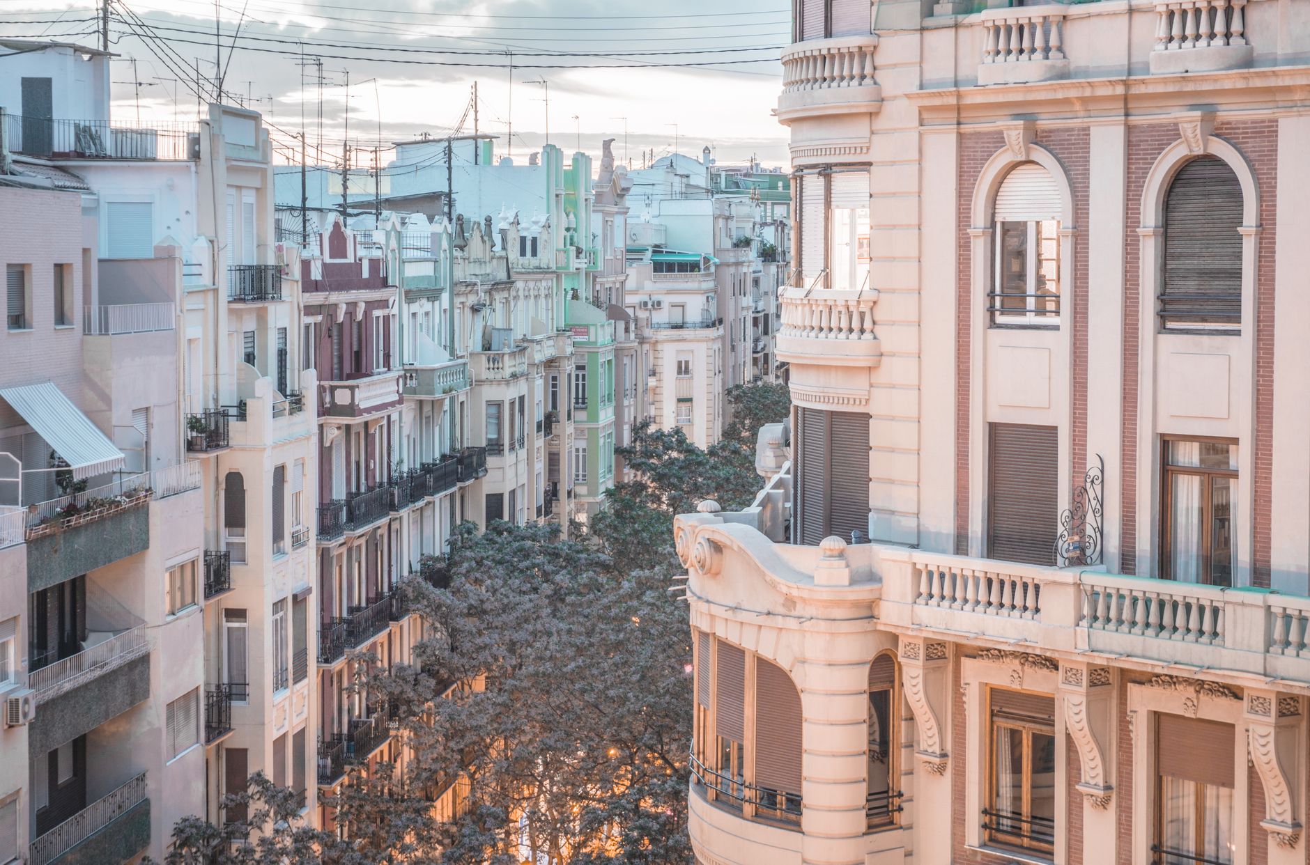 Calles del barrio del Cabanyal en Valencia