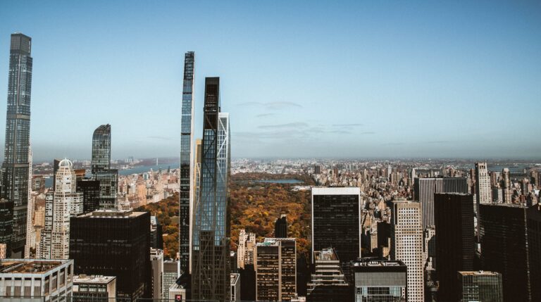 Home Elementor 3 Vista elevada de Central Park y los rascacielos de Manhattan, Nueva York
