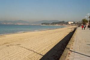 playa de samil en pontevedra galicia