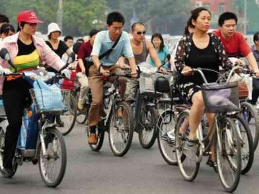 Corea del Norte China bicicleta
