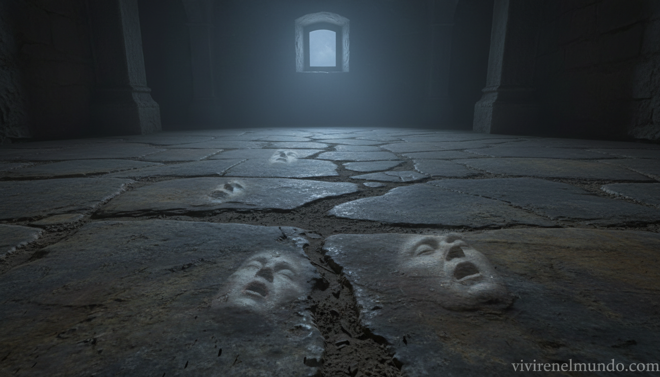 Las Caras de Belmez: las misteriosas imágenes de rostros que aparecen en el suelo de una casa en Belmez (Córdoba)