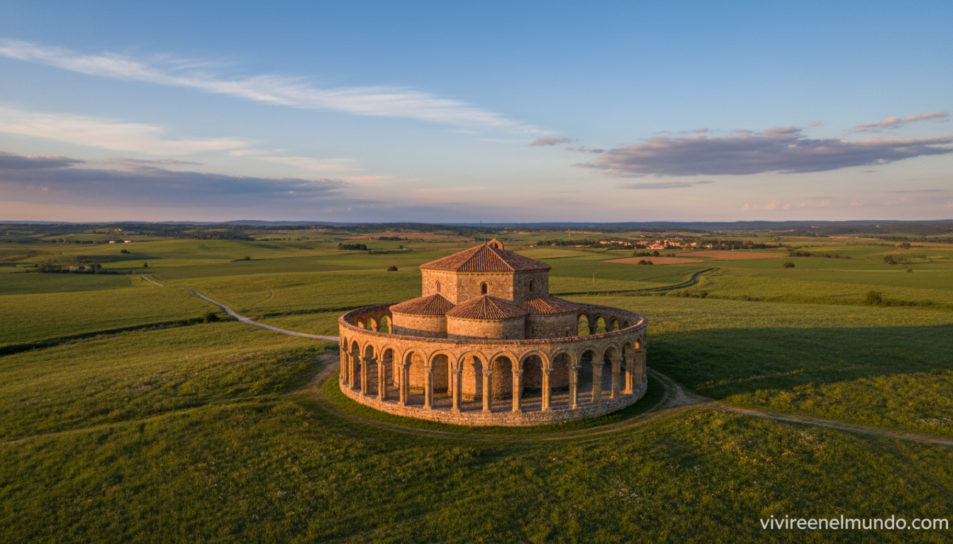 Iglesia romanica de Santa Maria de Eunate cerca de Muruzabal en el Camino de Santiago