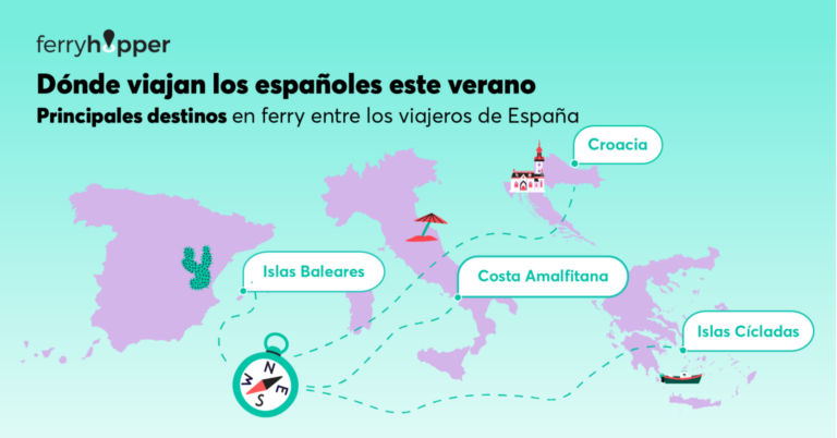 Home Elementor 8 Baleares, Croacia y la Costa Amalfitana son los destinos favoritos de los españoles para viajar en ferry, según Ferryhopper